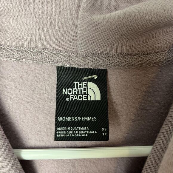 The North Face Hoodie Womens XS Purple Half Dome Logo Pullover Fleece Graphic - Picture 2 of 6